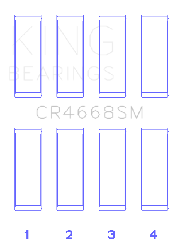 King Engine Bearings Hyundai G4Ke/G4Kc (Size +0.75mm) Connecting Rod Bearing Set - CR4668SM0.75