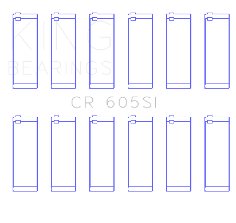 King GM 2.8L/3.4L V6 (Size STD) Connecting Rod Bearings Set of 6 - CR605SI