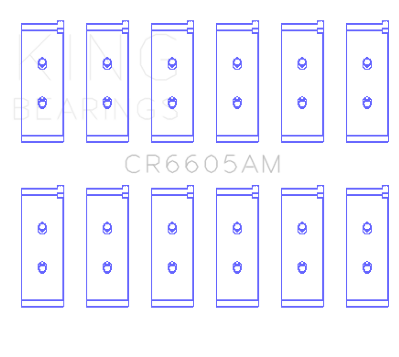 King Toyota 5ME/5MGE/7MGE/7MGTE (Size +1.0) Rod Bearing Set - CR6605AM1.0