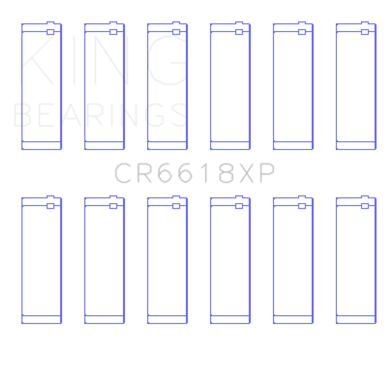 King Chevrolet 200/229ci XP Series Connecting Rod Bearing Set - CR6618XP