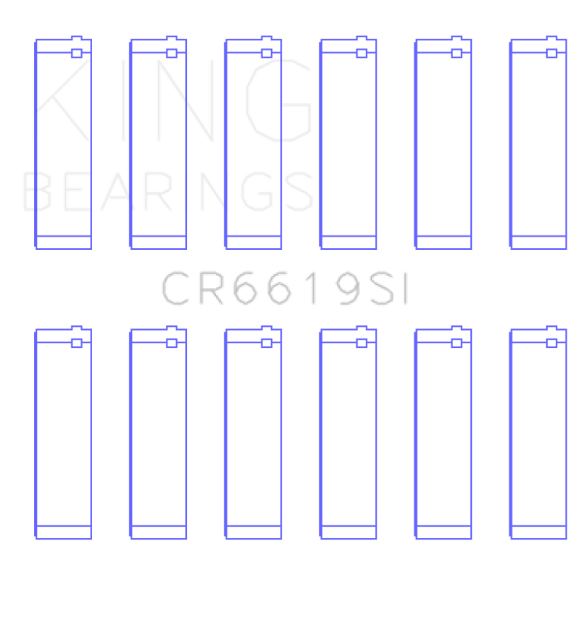 King Engine Bearings Ford V6 (Size +0.75mm) Connecting Rod Bearing Set - CR6619SI0.75
