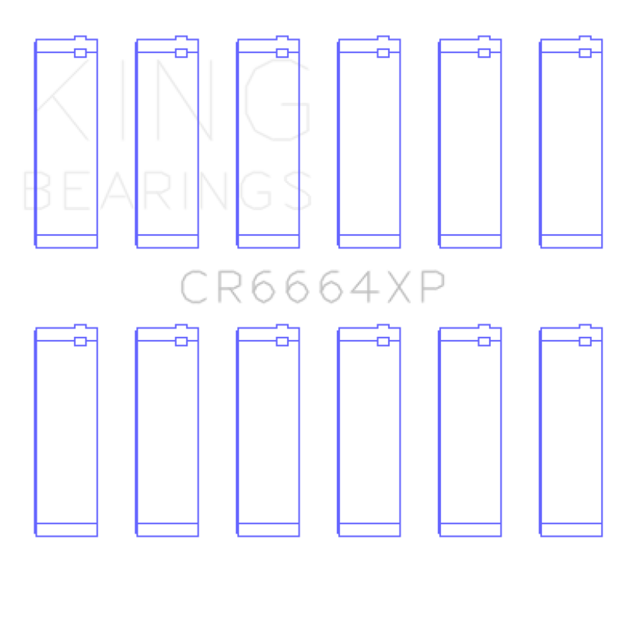 King Buick V6 (Size 0.010 Oversized) XP - Series Performance Rod Bearing Set - CR6664XP010