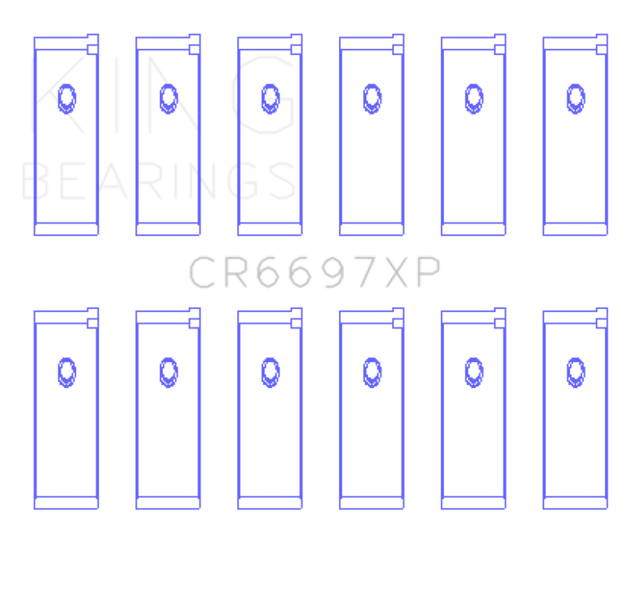 King Nissan RB25/RB26 (Size 0.5) Performance Rod Bearing Set - CR6697XP0.5