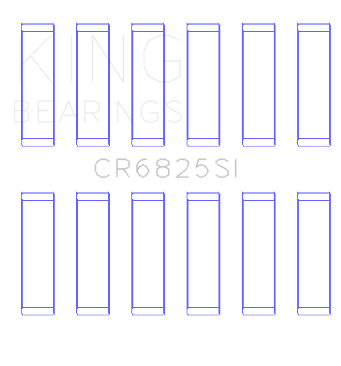 King Engine Bearings Chrysler 226 (3.7L) (Size +0.50mm) Connecting Rod Bearing Set - CR6825SI0.5