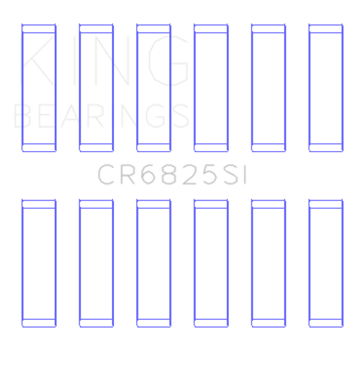 King Engine Bearings Chrysler 226 (3.7L) (Size +0.75mm) Connecting Rod Bearing Set - CR6825SI0.75
