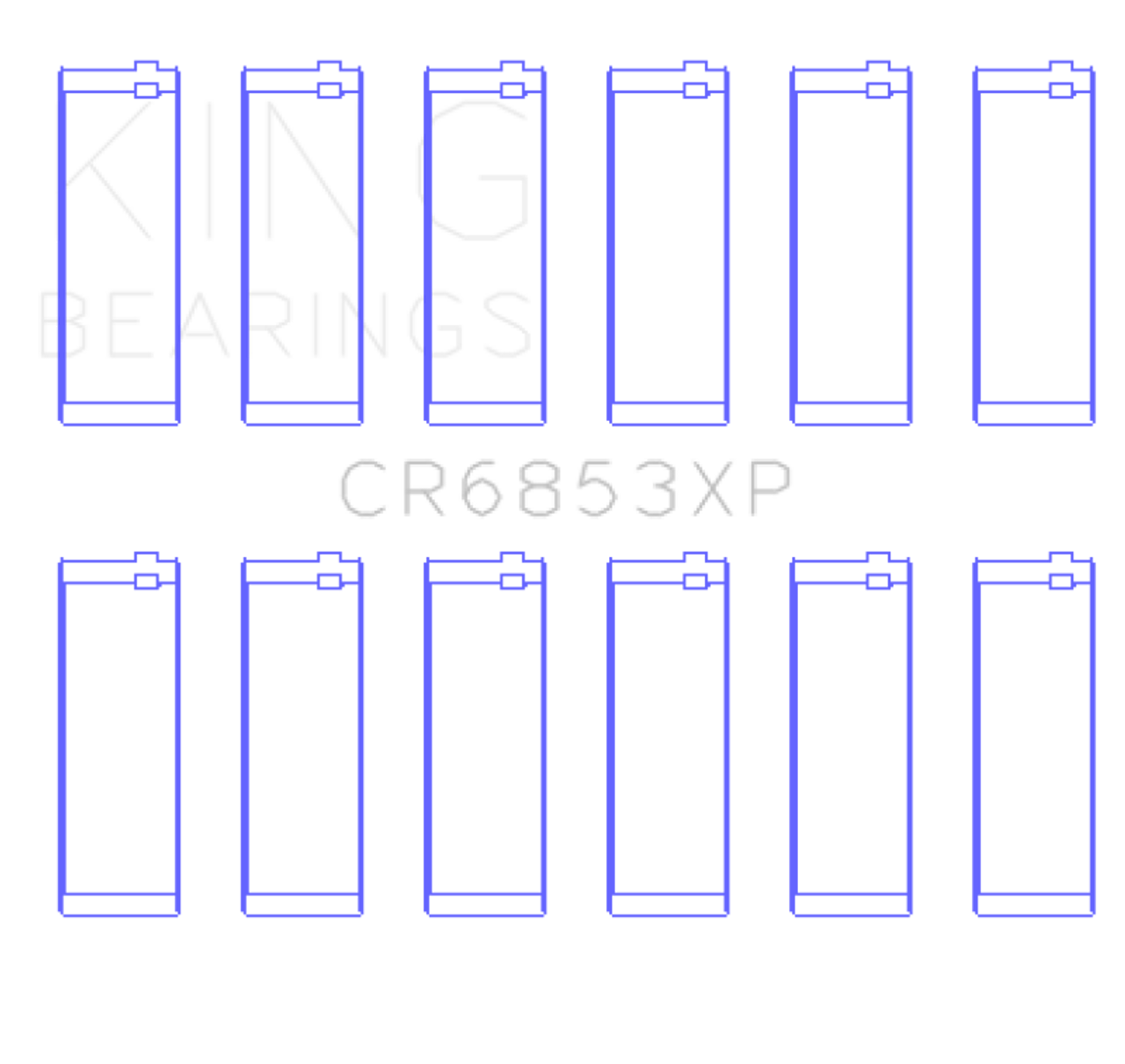 King BMW S50B32 (Size +0.25) Performance Rod Bearing Set - CR6853XP0.25