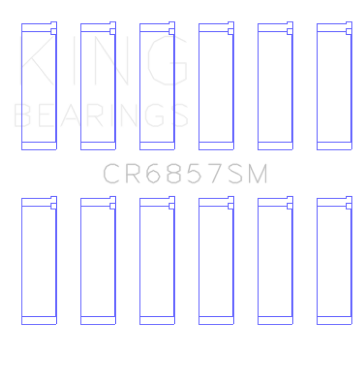 King Chrysler Pentastar 3.6L ERB V6 (Size +.50mm) Connecting Rod Bearing Set - CR6857SM0.5