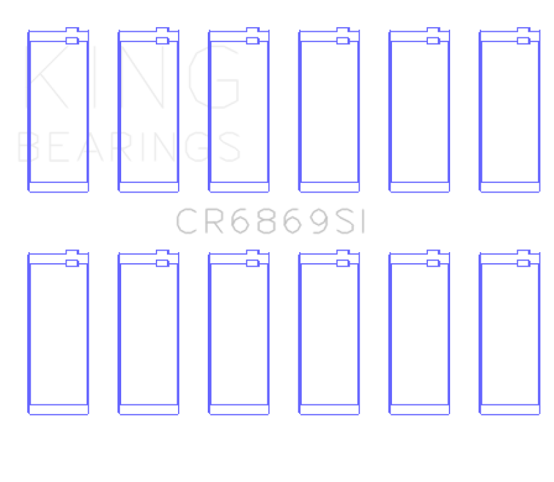 King Jeep AMC 232CI/242CI/248CI I6 (Size .010) Connecting Rod Bearing Set - CR6869SI010
