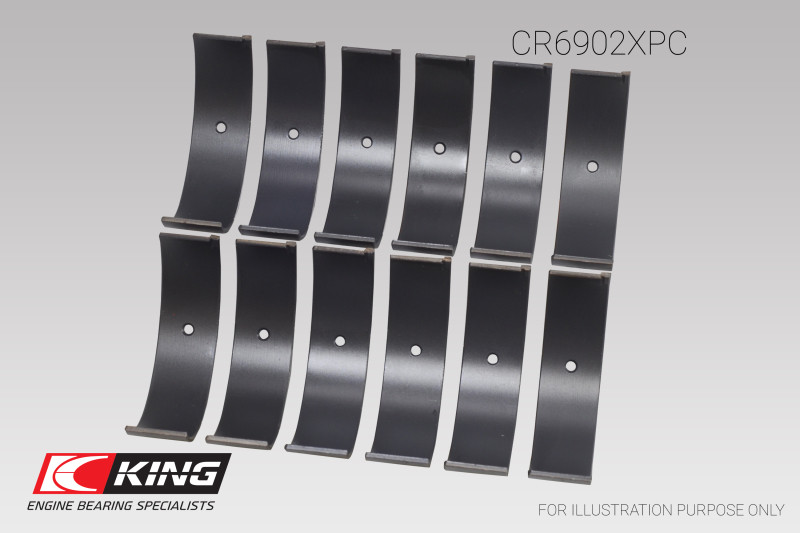 King Nissan VQ35HR/VQ37VHR/VR30DTT pMaxKote Rod Bearing Set - Size +.25mm - CR6902XPC0.25