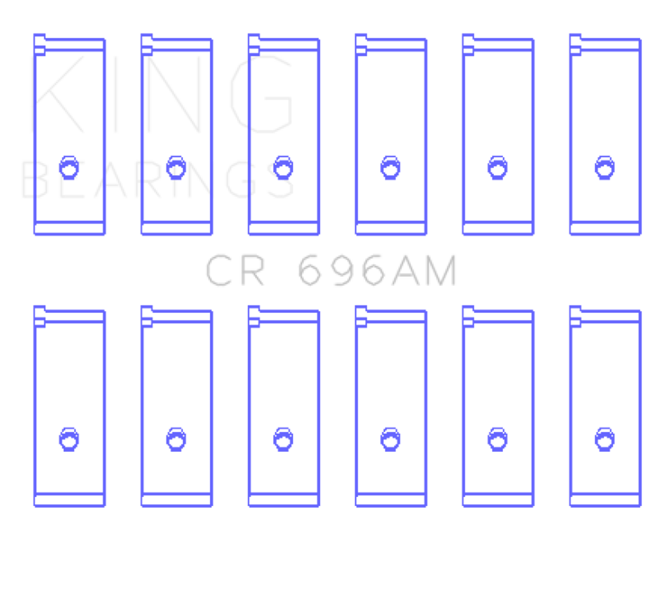 King Toyota 5ME/5MGE/7MGE/7MGTE Rod Bearing Set - Size +0.5mm - CR696AM0.5