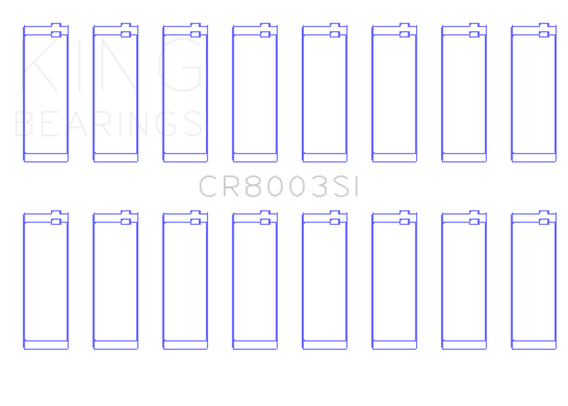 King Engine Bearings Gmc 281 (Size +0.75mm) Connecting Rod Bearing Set - CR8003SI0.75