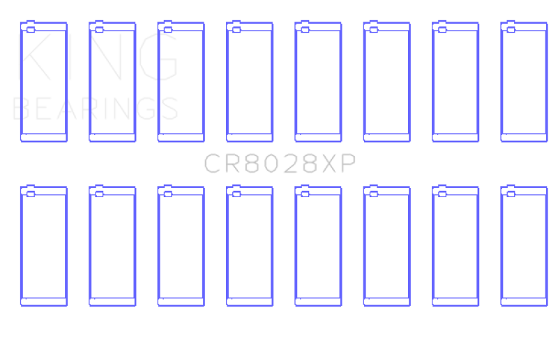 King Engine Bearings ChevrolET Custom Performance (Size STDX) Connecting Rod Bearing Set - CR8028XPSTDX