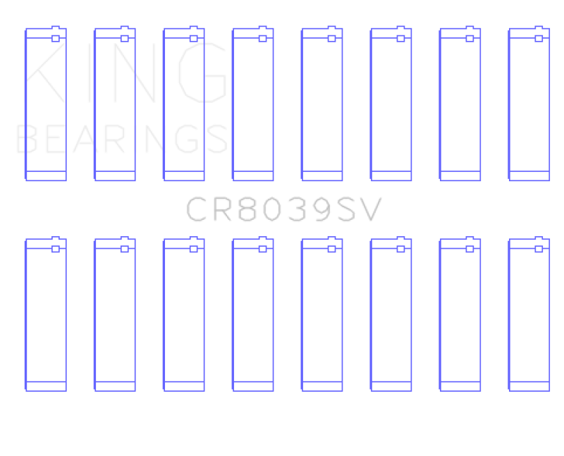 King 08-10 Ford Powerstroke 6.4L (Size +.50mm) Connecting Rod Bearing Set - CR8039SV0.5
