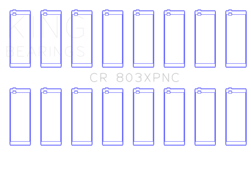King Chevrolet SBC 265CI/283CI/327CI (Size STD) Connecting Rod Bearing Set of 8 - CR803XPNC