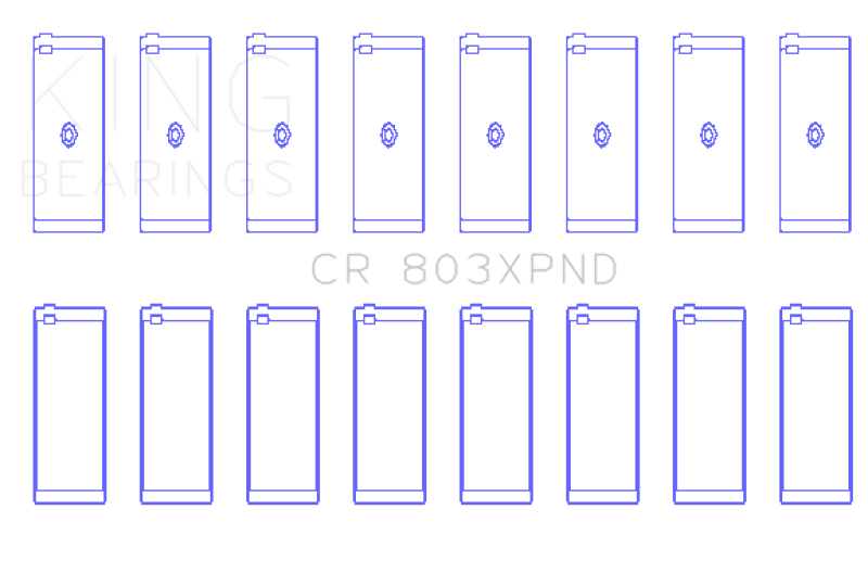 King Engine Bearings ChevrolET SBC 265Ci 283Ci 327Ci (Size STDX) Connecting Rod Bearing Set - CR803XPNDSTDX