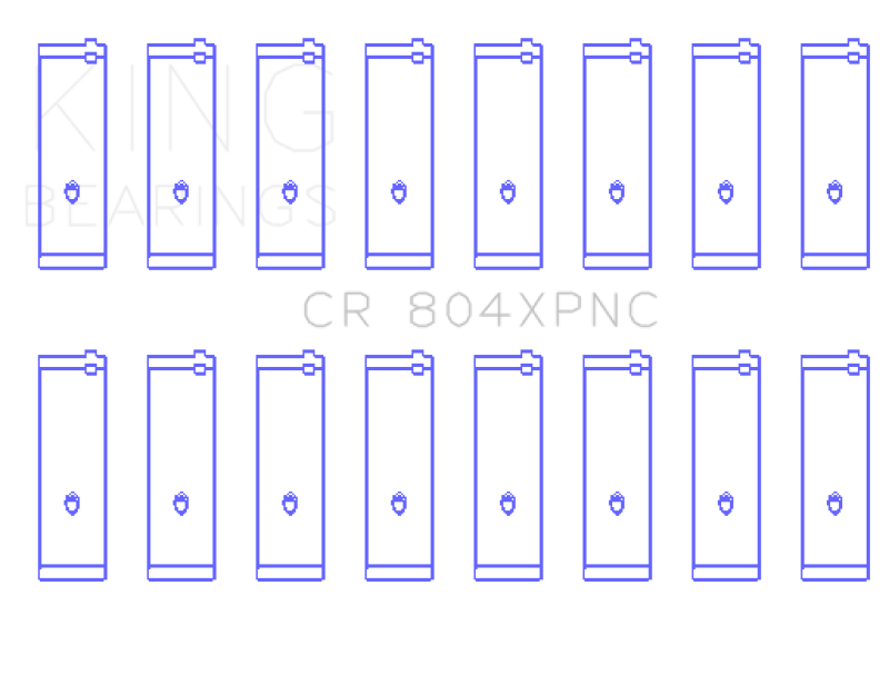 King Engine Bearings Ford 260CI/289CI/302 5.0 Windsor Connecting Rod Bearing Set - CR804XPNC001