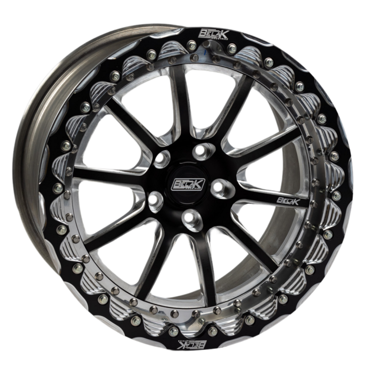 Belak 18x12 / 8.75in BS / 5x4.5in BP / High Pad / Series 4 - Single Beadlock Wheel - 18125450S48BS-SBL