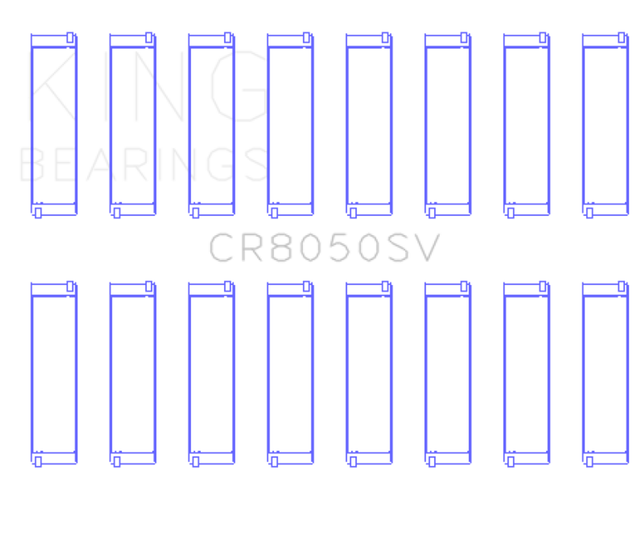 King 11+ BMW S63/S63N/N63/N63N Rod Bearing Set - Size +.5mm - CR8050SV0.5