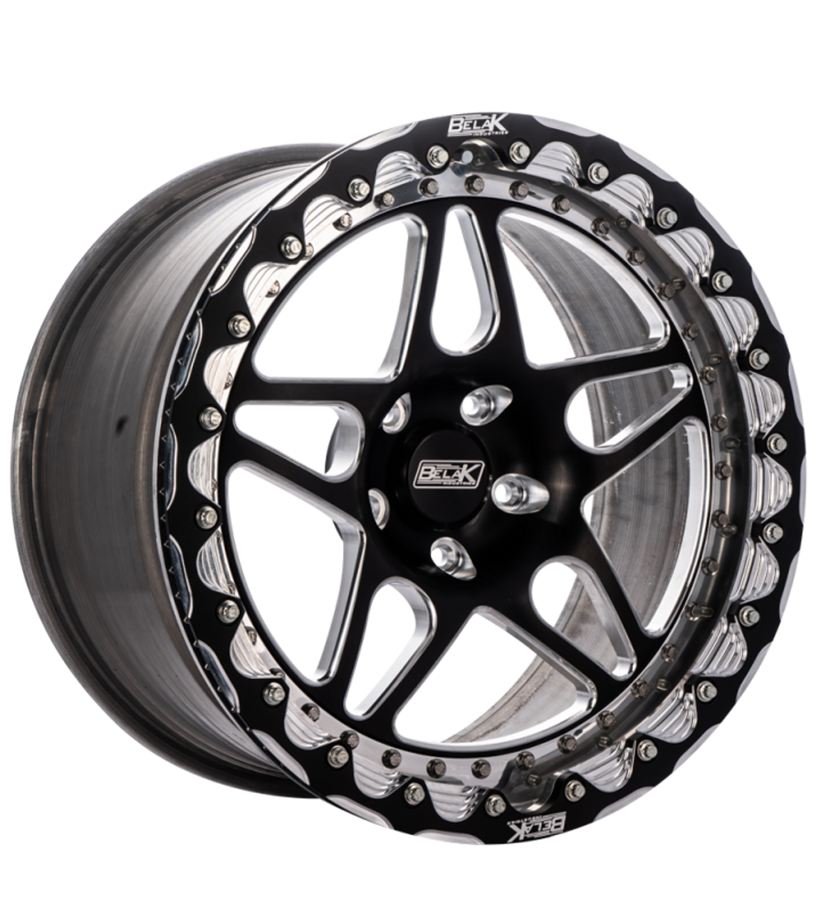 Belak 18x12 / 8in BS / 6x4.5in BP / High Pad / Series 3 - Single Beadlock Wheel - 18126450S38BS-SBL