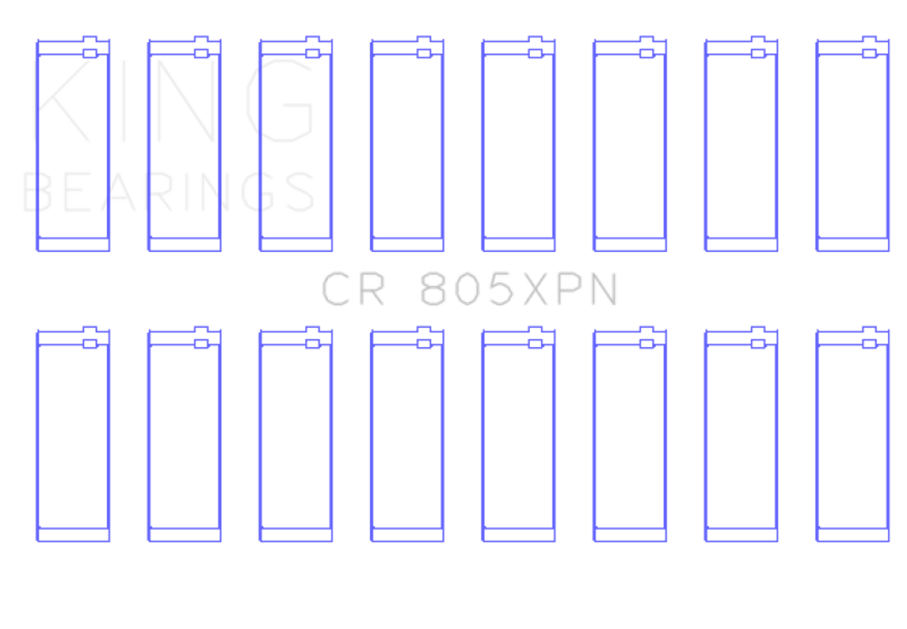 King Chrysler 273/277/301/303/313/318/326/340ci (Size 010) Performance Rod Bearing Set - CR805XPN010