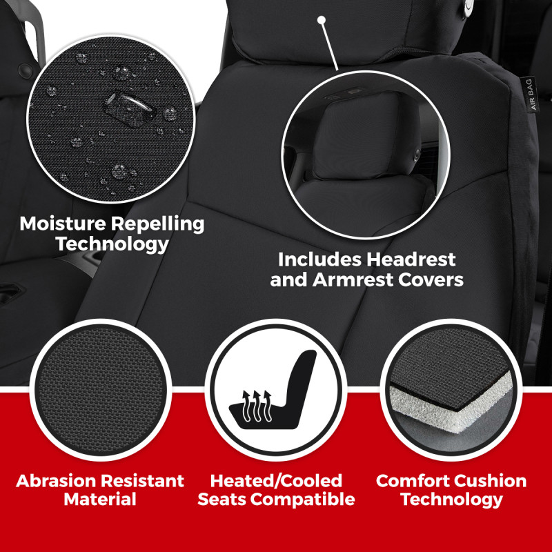 Covercraft 21-24 Ford Explorer Endura PrecisionFit Custom Second Row Seat Covers - Charcoal/Silver - GTF4275ENCS Photo - out of package
