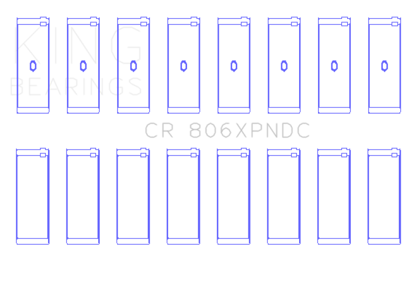 King Chrysler 361ci / 383ci  Coated Performance Rod Bearing Set - CR806XPNDCSTDX