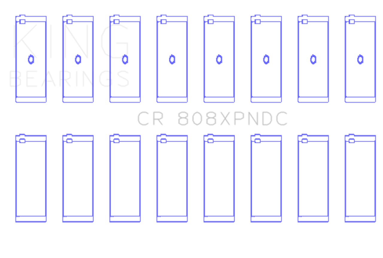 King Chevrolet BBC 369-502 GEN IV/V/VI Performance Rod Bearing Set (Size 010) - Coated - CR808XPNDC010