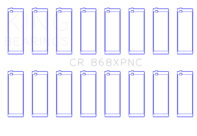 King Ford V8 4.6L/5.4L SOHC Coated (Size .026) Connecting Rod Bearings (Set of 8) - CR868XPNC.026