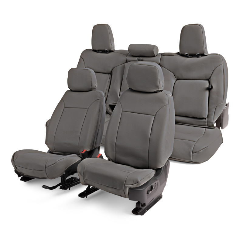 Covercraft 23-24 Ford SuperDuty Leatherette PrecisionFit Custom Front Row Seat Covers - Stone - GTF4345ABLTSN Photo - out of package