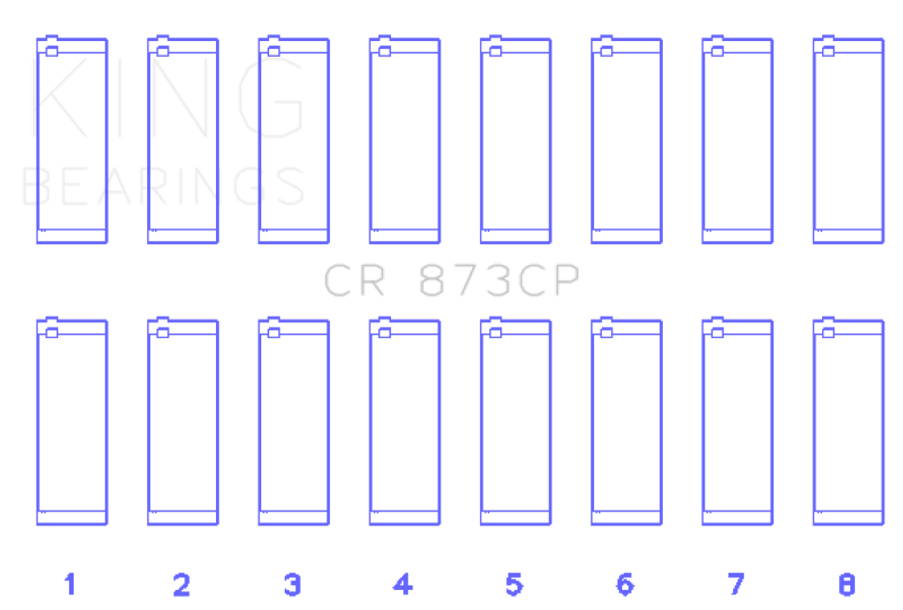 King Engine Bearings General Motors 379/395 16V (Size +0.50mm) Connecting Rod Bearing Set - CR873CP0.5