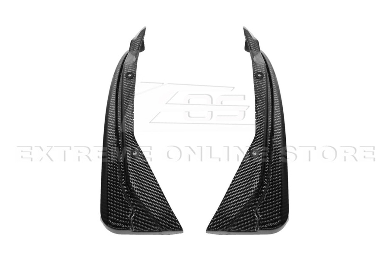 EOS Carbon Fiber Rear Splash Guads - 16-19 Cadillac CTS-V (MF-551-BKCF)