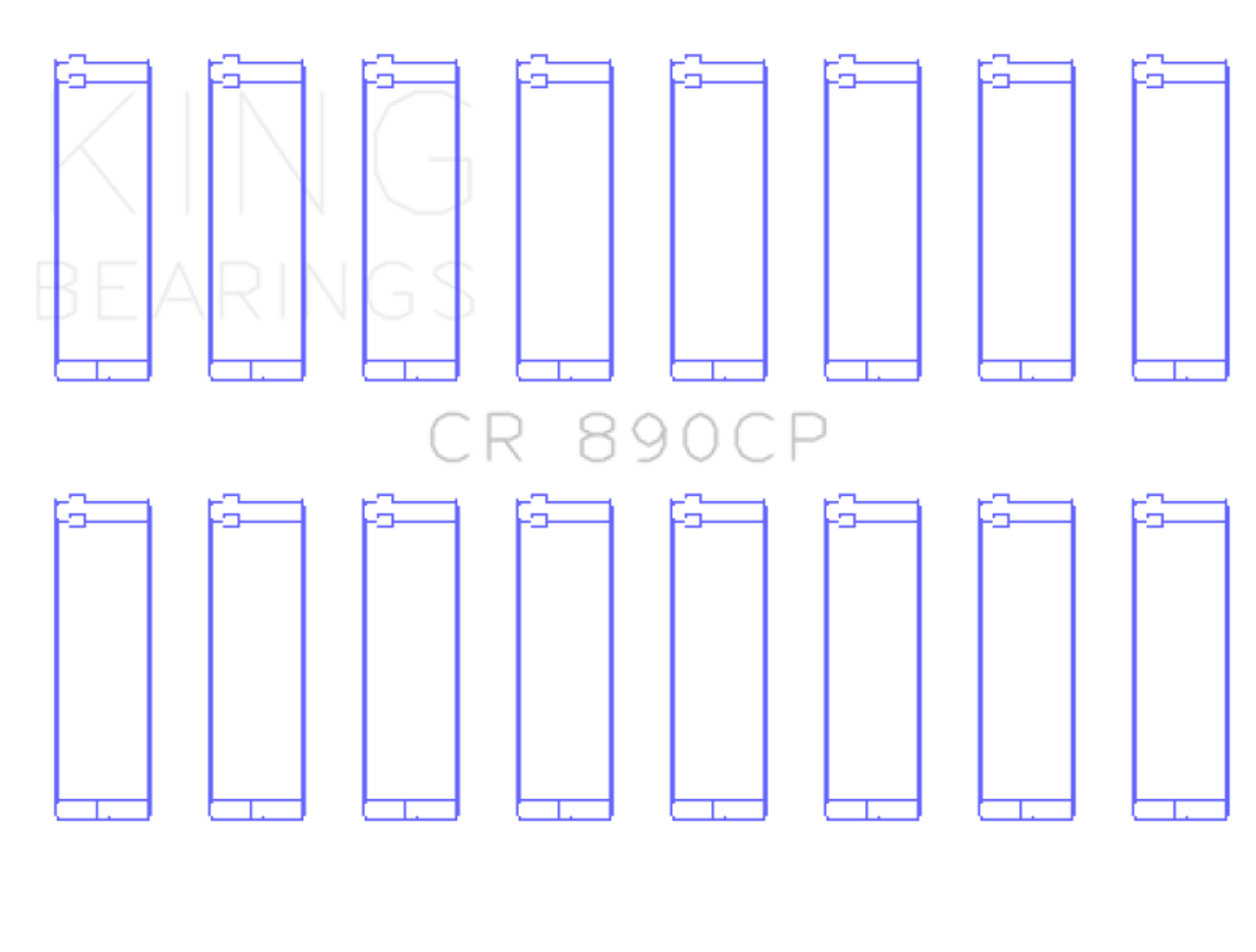 King Land Rover 4.0L EFI 4.6L (Size Standard) Connecting Rod Bearing Set - CR890CP