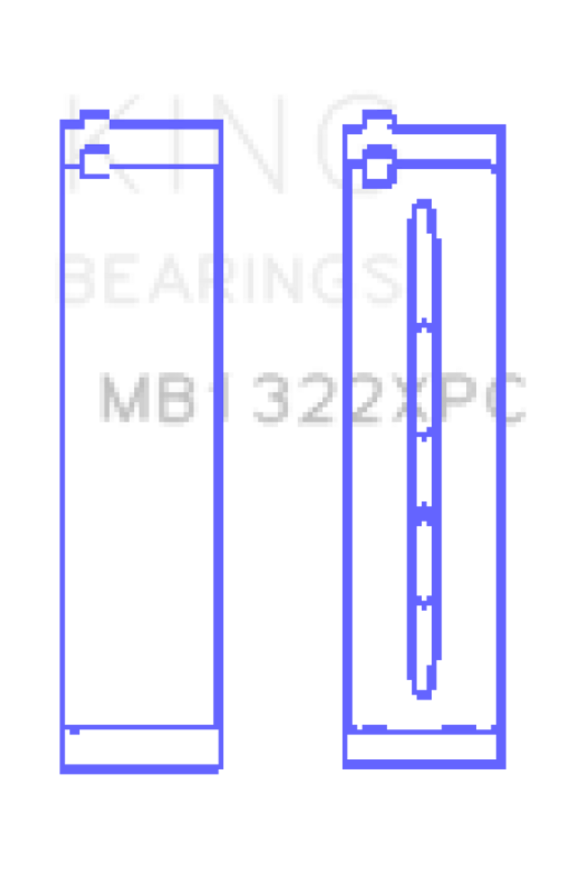 King Audi R8 4.2/5.2/Lamborghini Gallardo/Huracan V10 Coated Performance AMS Alpha Main Bearing Set - MB1322XPC