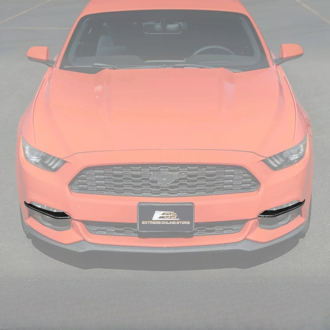 EOS Carbon Fiber Fog Light Eyebrow Trim - 15-17 Mustang GT (FOG-1114-BKCF)