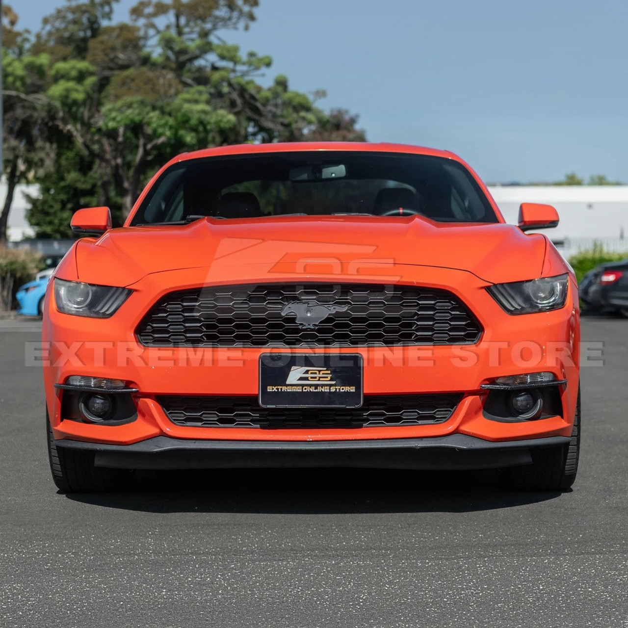 EOS Carbon Fiber Fog Light Eyebrow Trim - 15-17 Mustang GT (FOG-1114-BKCF)