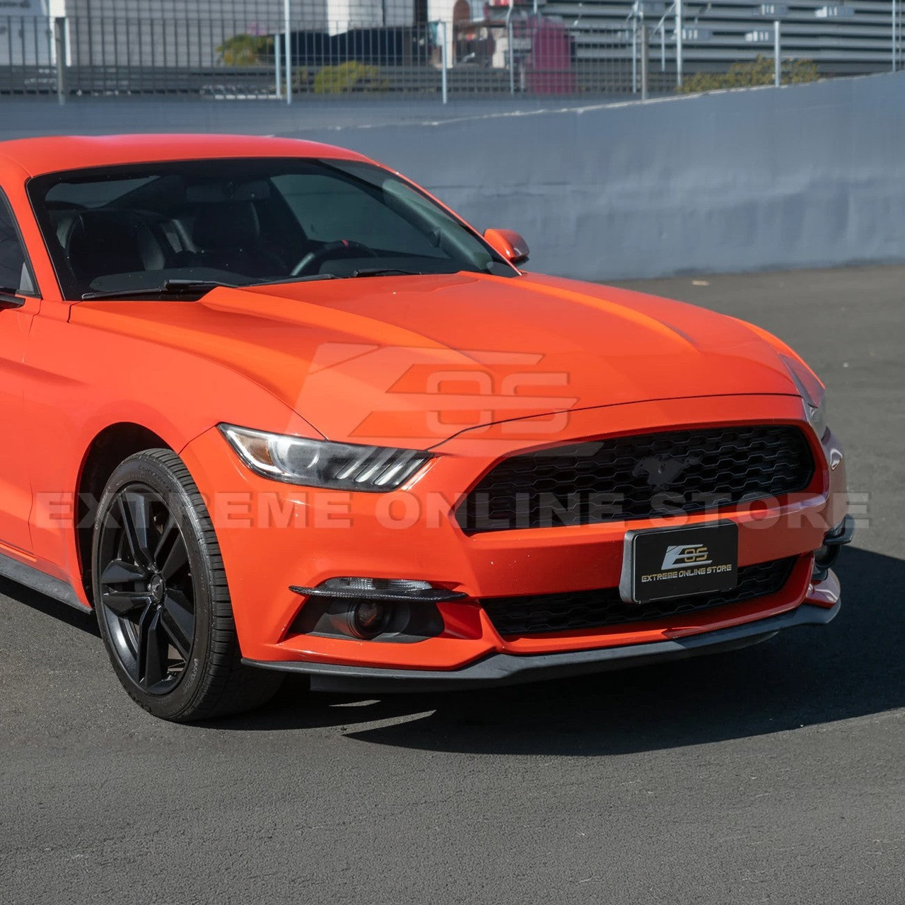 EOS Carbon Fiber Fog Light Eyebrow Trim - 15-17 Mustang GT (FOG-1114-BKCF)