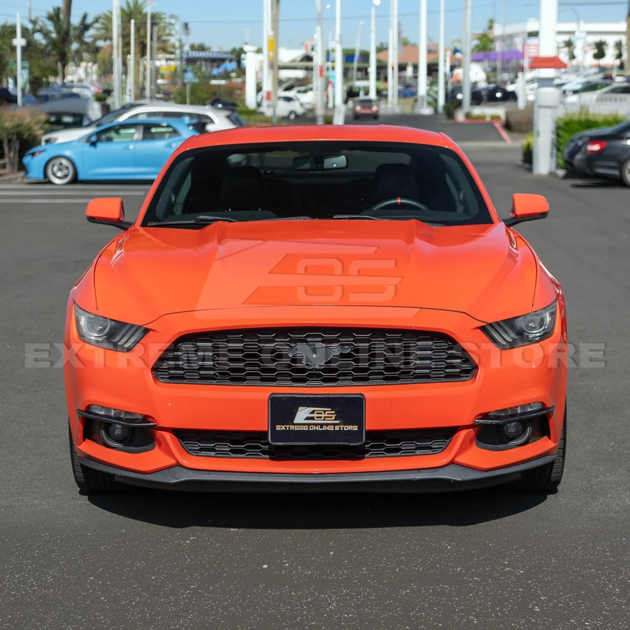 EOS Carbon Fiber Fog Light Eyebrow Trim - 15-17 Mustang GT (FOG-1114-BKCF)
