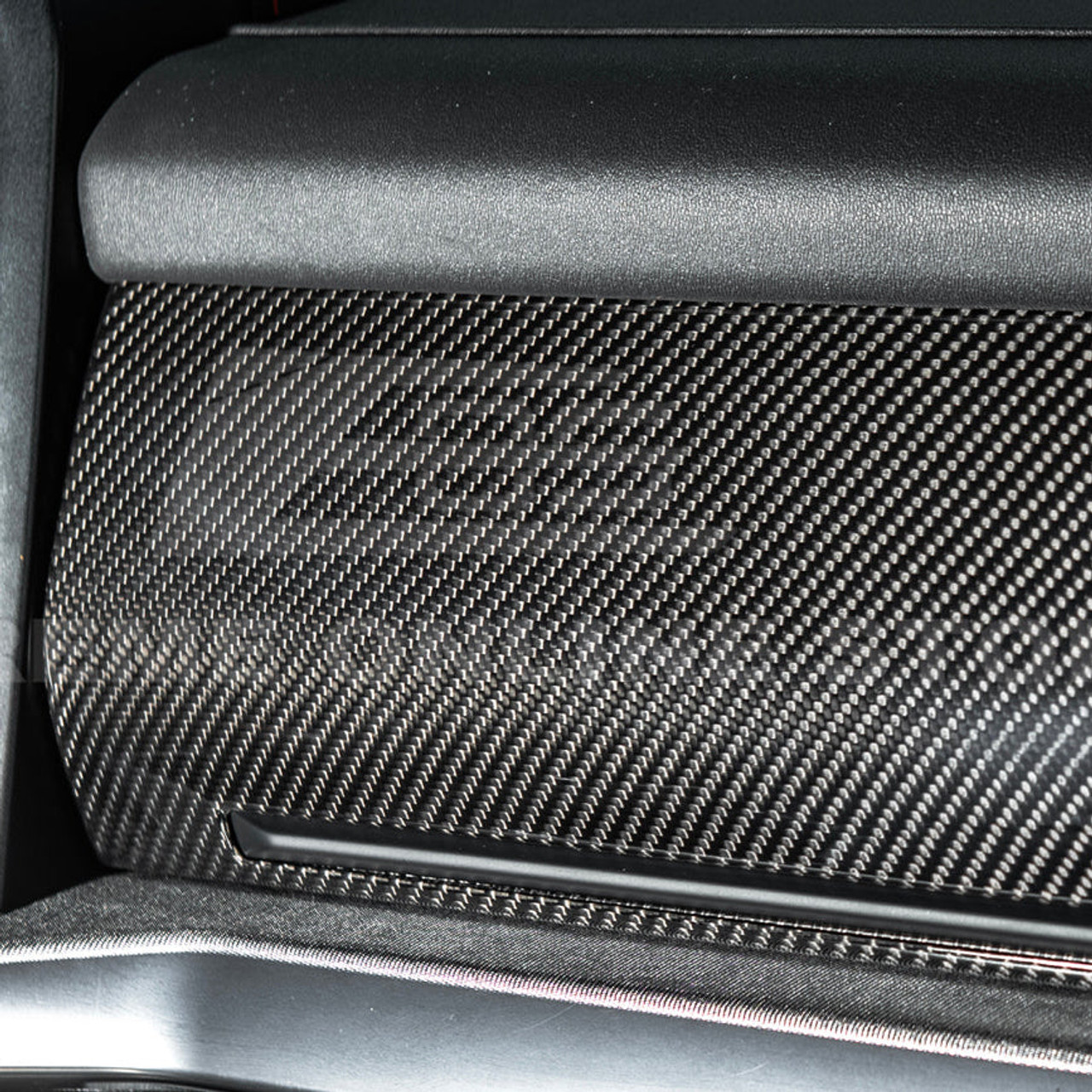 EOS Carbon Fiber Glovebox Cover - 21+ Ford F150 (VENT-997-BKCF)