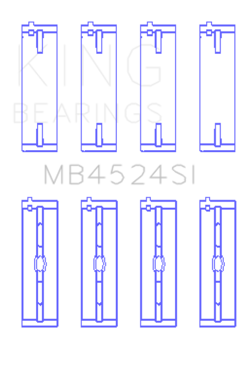 King Bearings Nissan VR38DETT VQ35HR VQ37HR Performance Crankshaft Main Bearings - Size +0.25mm - MB4524SI0.25