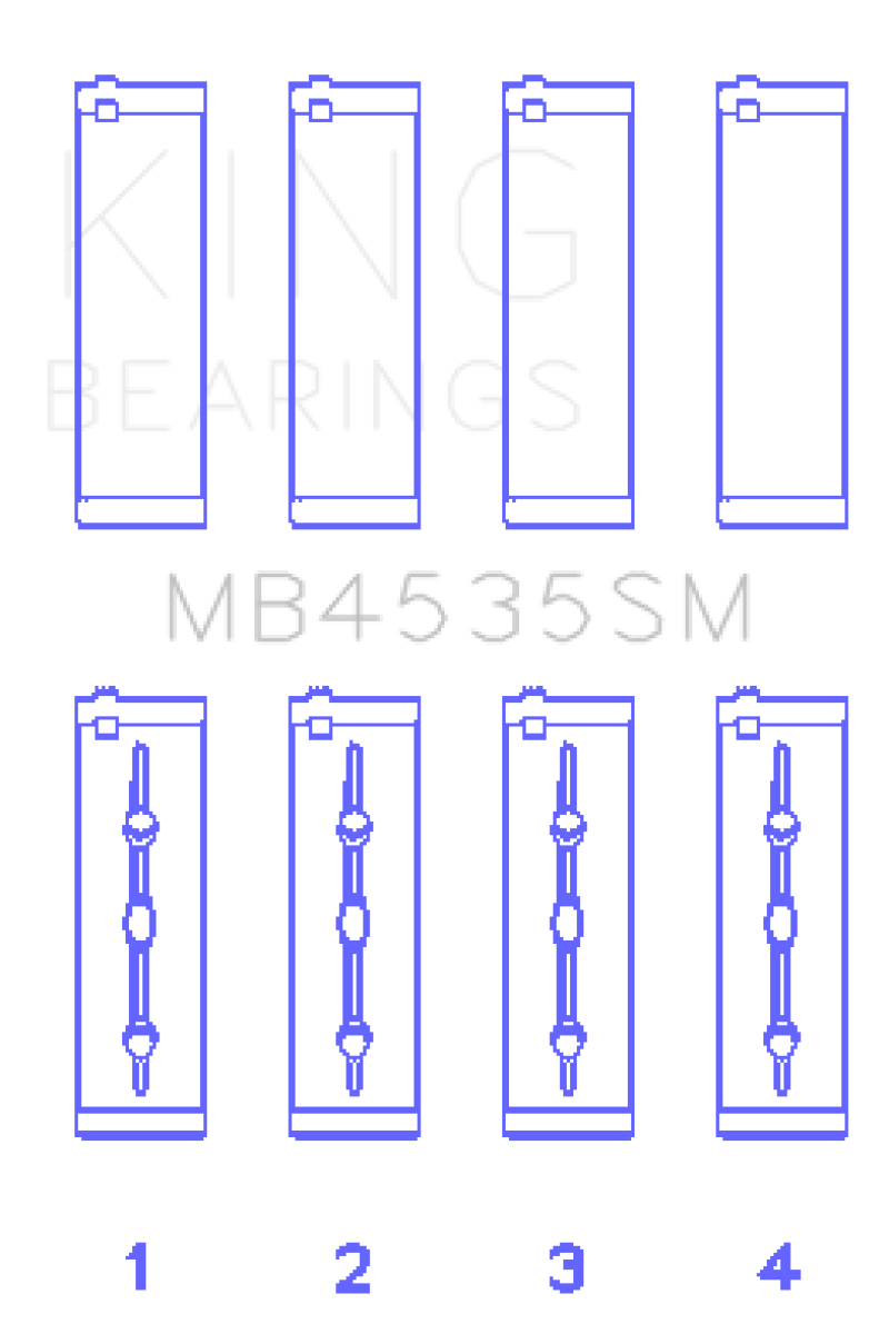 King Mercedes M276 V6 (Size STD) Main Bearing Set - MB4535SM