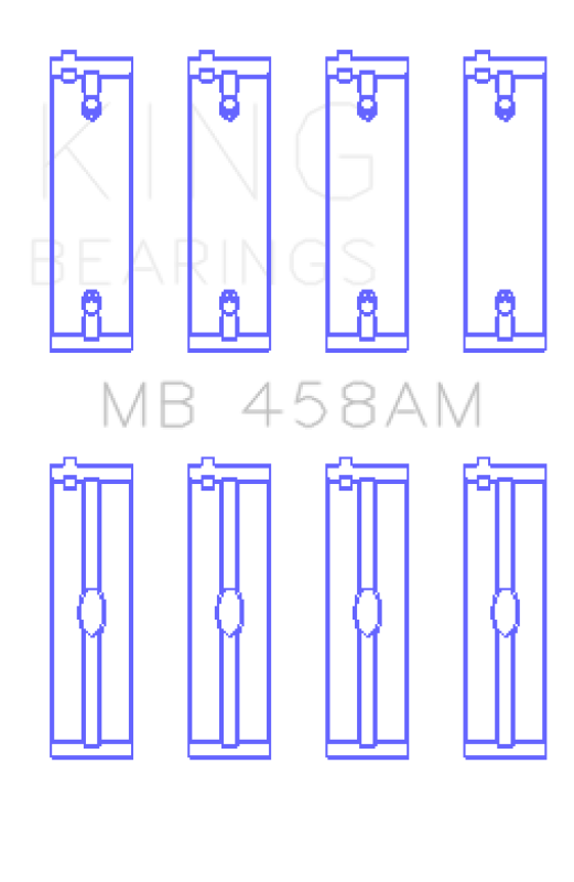 King Mitsubishi 181CI 3.0L 6G72 V6 (Size 0.25) Main Bearing Set - MB458AM0.25