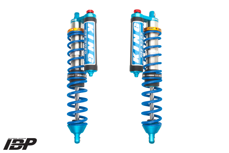 King Shocks 18+ RZR-XP Turbo S 2.5 Front Internal Bypass Piggyback Coilover w/ Finned Res & Adjuster - 25700-327A
