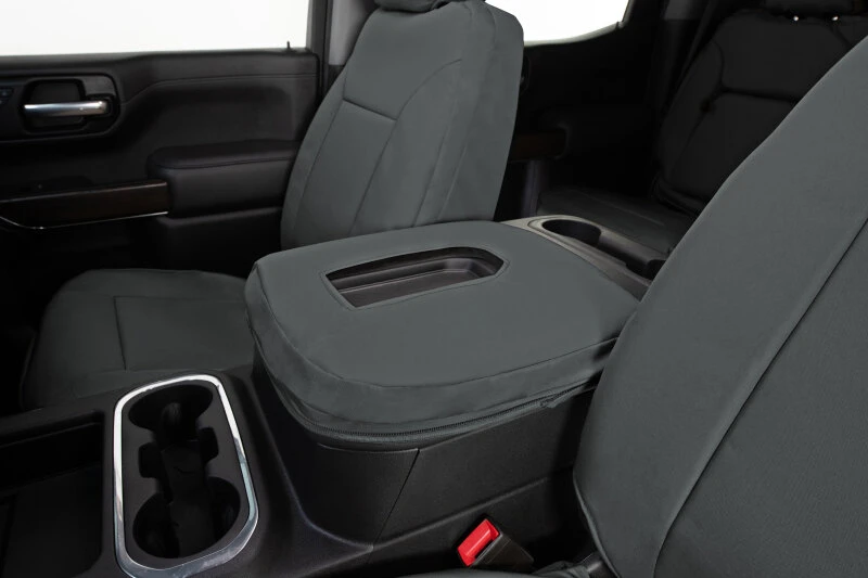 Covercraft 16-24 Nissan Titan Endura PrecisionFit Custom Second Row Seat Covers - Charcoal/Charcoal - GTN673ENCC Photo - out of package