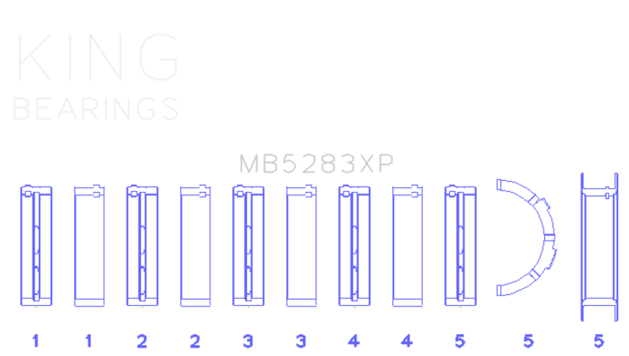 King Performance Main Race Bearing Set - Size STD - MB5283XP