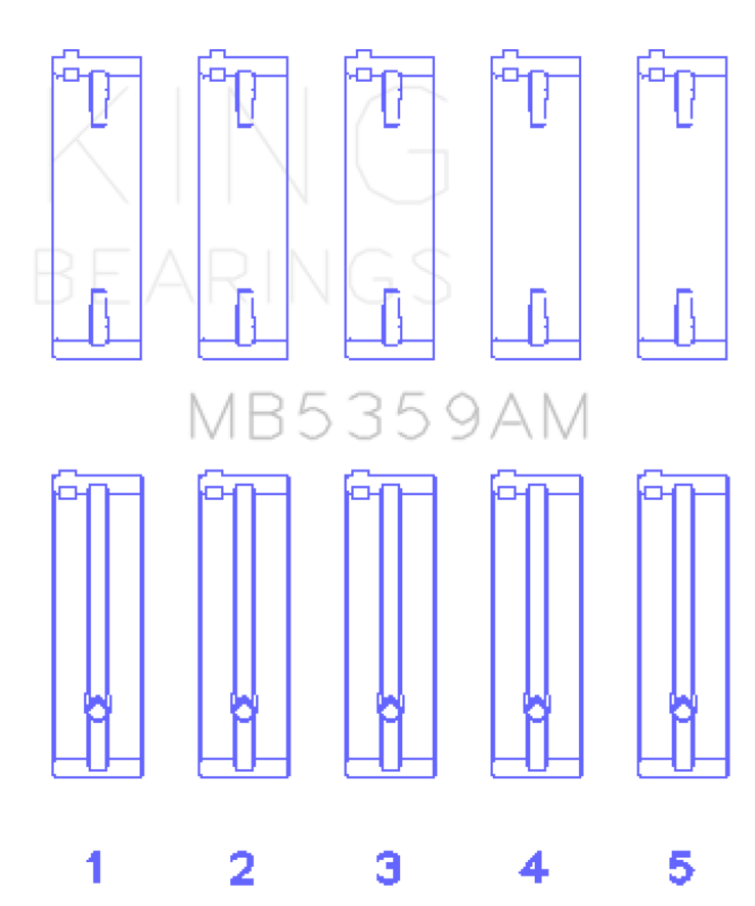 King Mazda FE 2.0L Main Bearing Set - MB5359AM