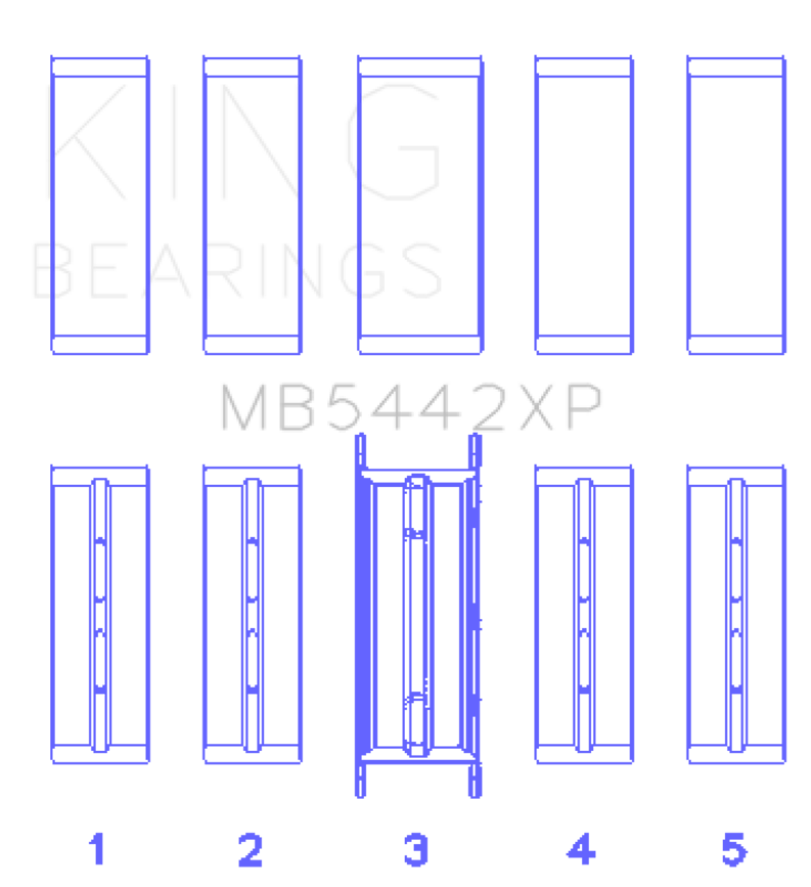 King 07-09 Mazdaspeed 3 L3-VDT MZR DISI (t) Duratec High Performance Main Bearing Set - Size +0.25mm - MB5442XP0.25