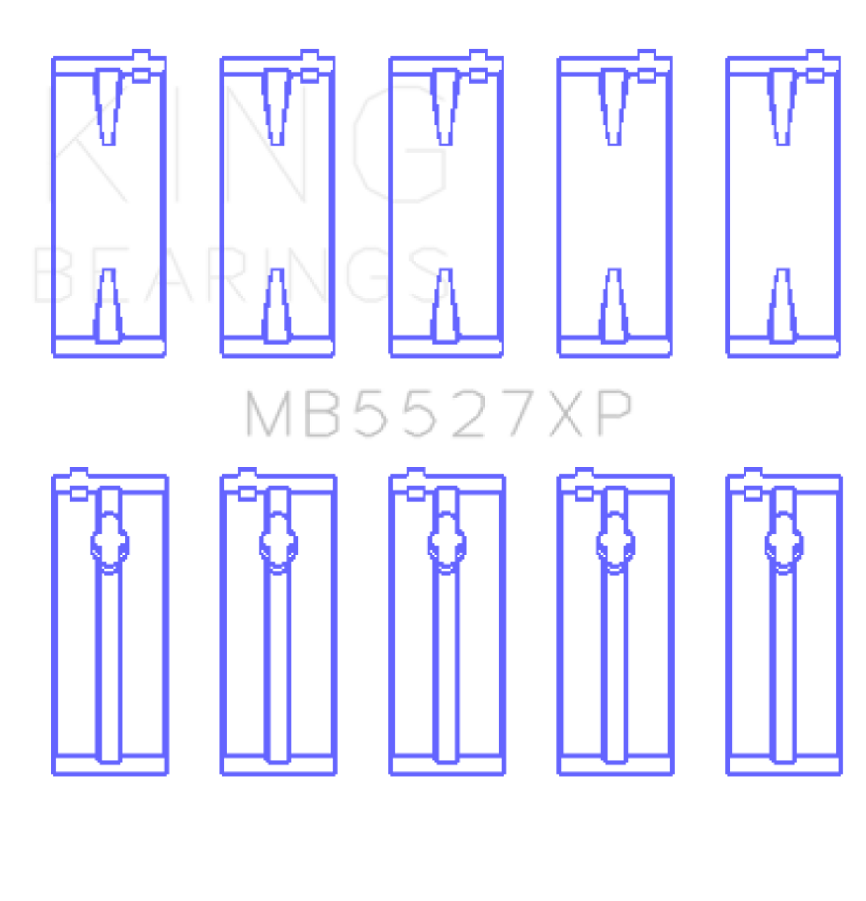 King Toyota 4AGE/4AGZE 16V 1.6L (Size STDX) Performance Main Bearing Set - MB5527XPSTDX