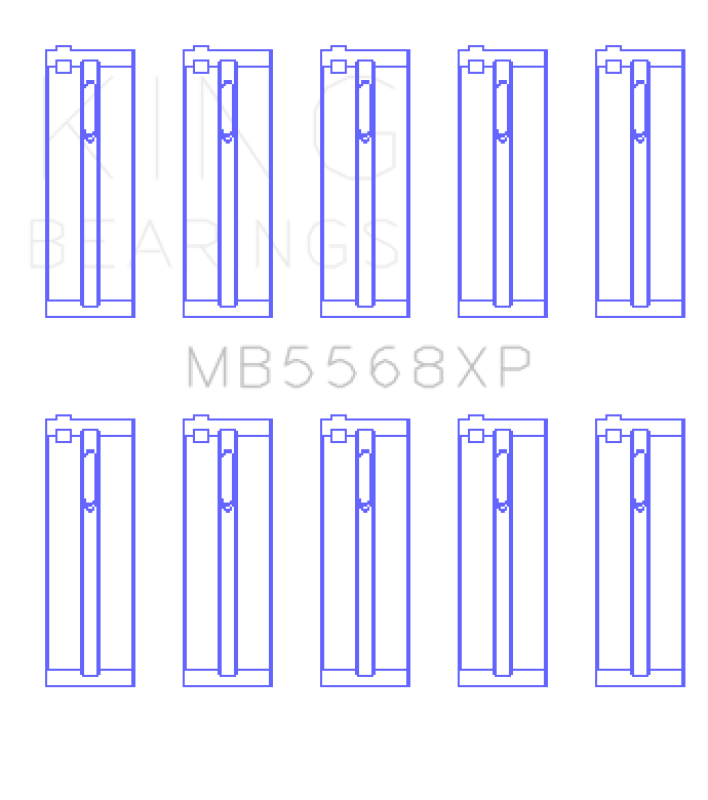 King Acura D16A1 / 97-01 Honda H22A4 / 98+ F23A (Size 0.25mm) Performance Main Bearing Set - MB5568XP0.25