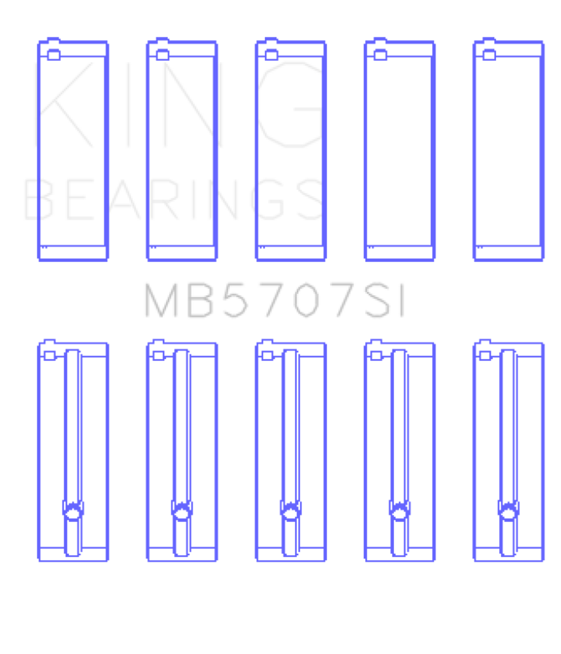 King Engine Bearings Hyundai G4Kc/G4Ke (Size +0.75mm) Main Bearing Set - MB5707SI0.75