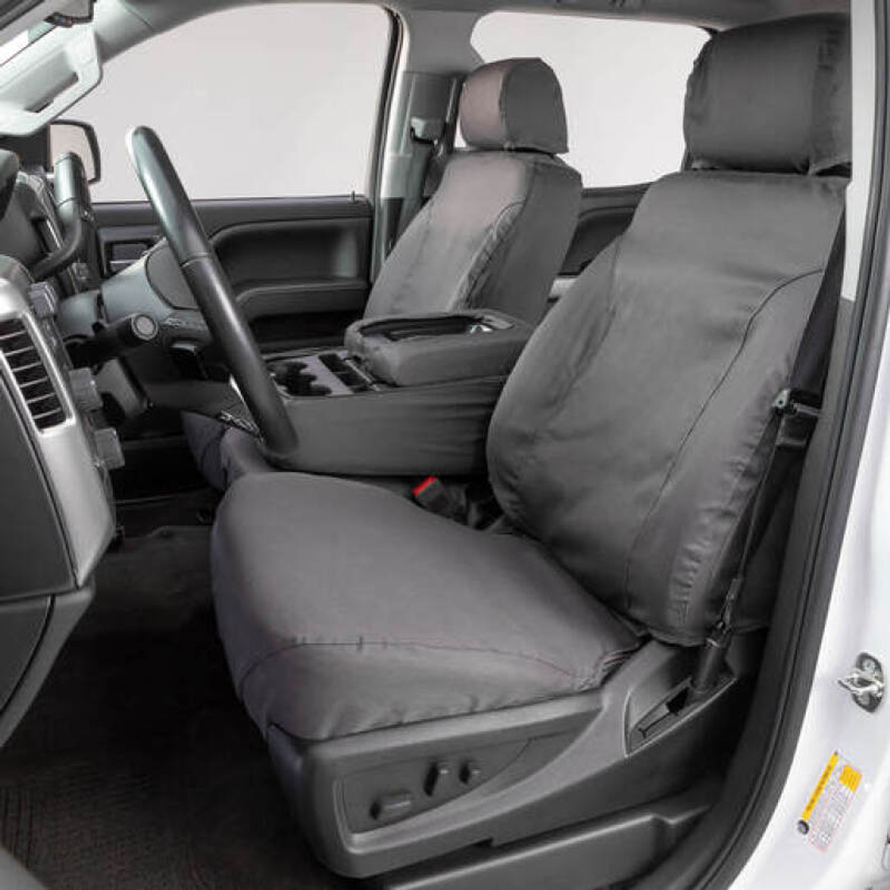 Covercraft 03-06 Chevrolet Silverado Polycotton SeatSaver Custom Front Row Seat Covers - Grey - SS3351PCGY